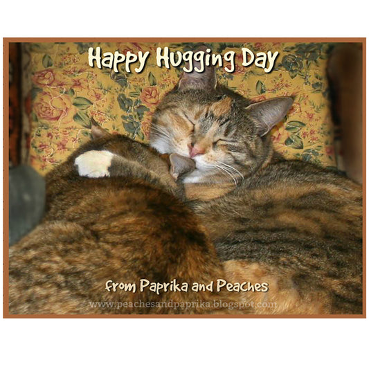 National Hugging Day Digital Card - Peaches & Paprika cats