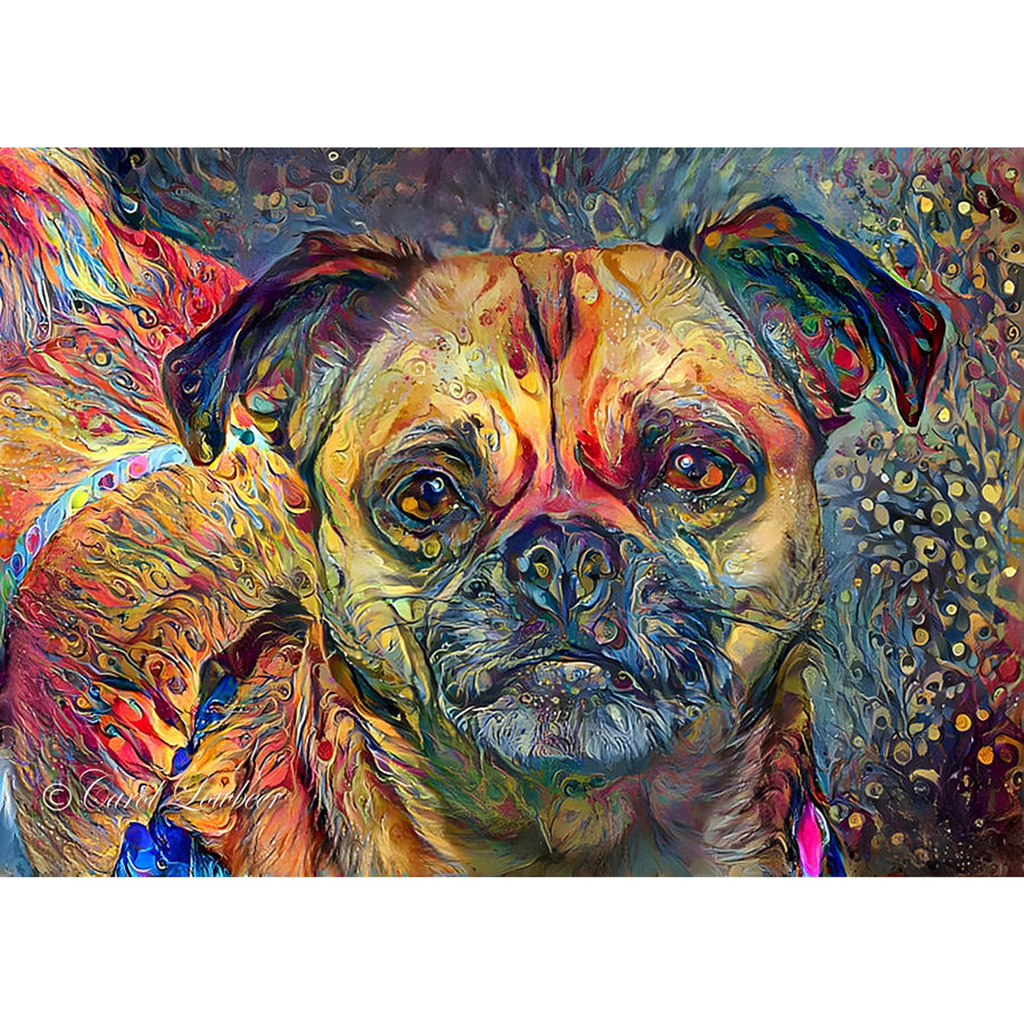 Marble Madness Pet Portrait